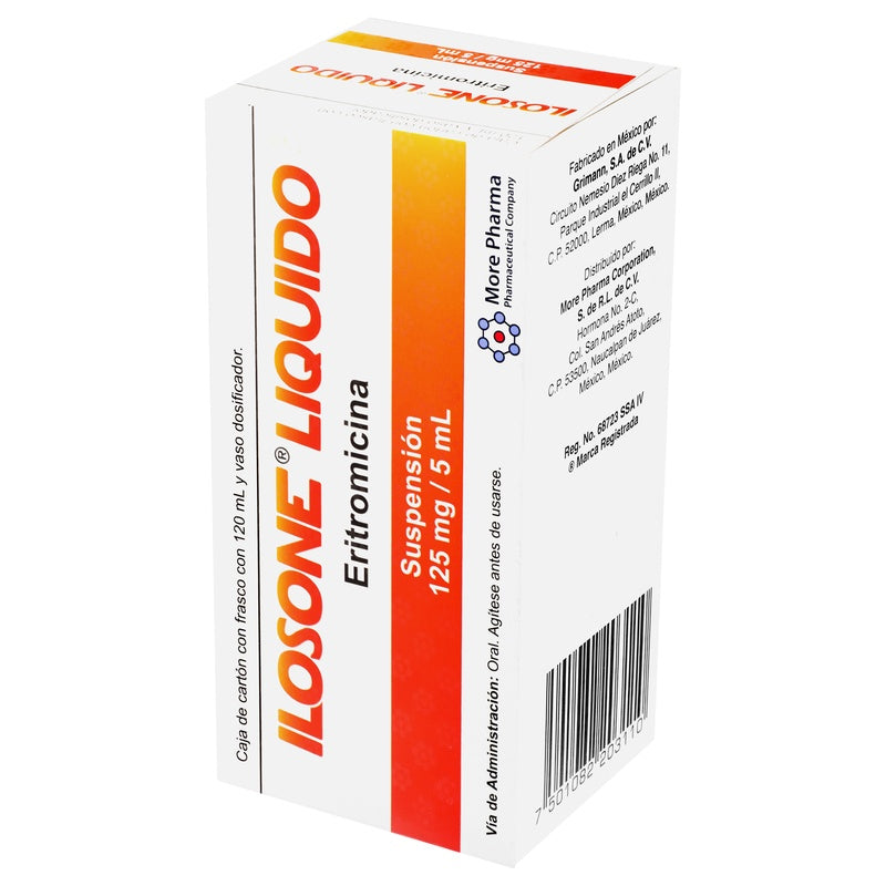 Ilosone 125 Mg / 5 Ml 120 Ml Liq 7501082203110 perfil 8