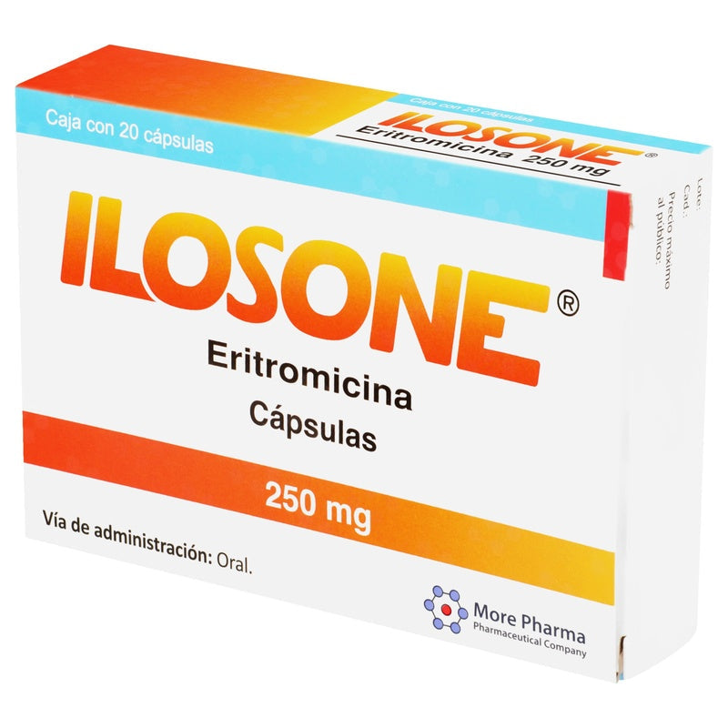 Ilosone 250 Mg Con 20 Capsulas 7501082203004 perfil 4