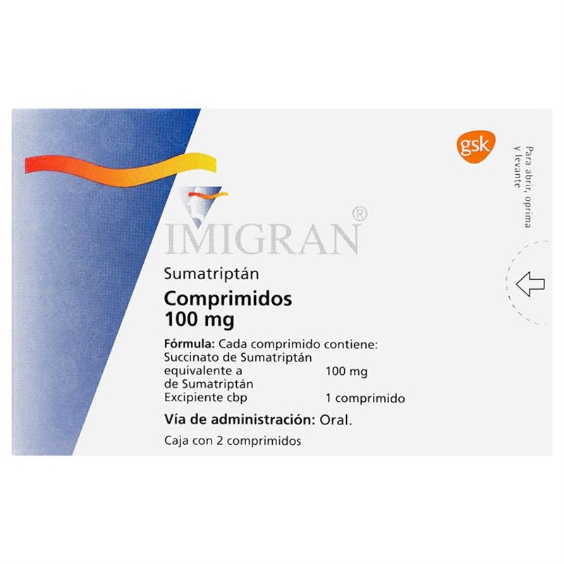 Imigran 100 Mg Con 2 Comprimidos