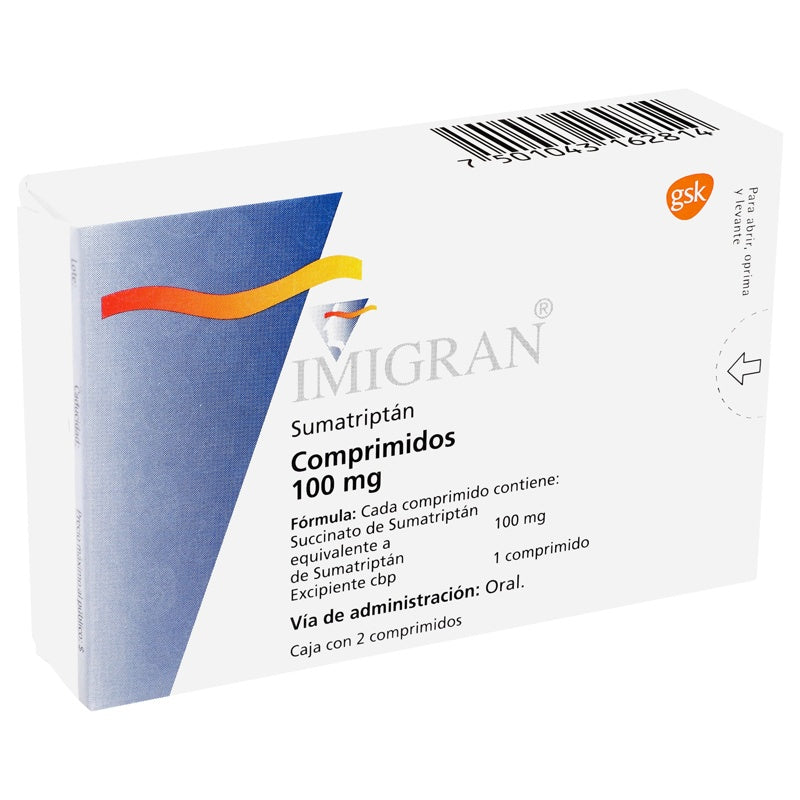 Imigran 100 Mg Con 2 Comprimidos