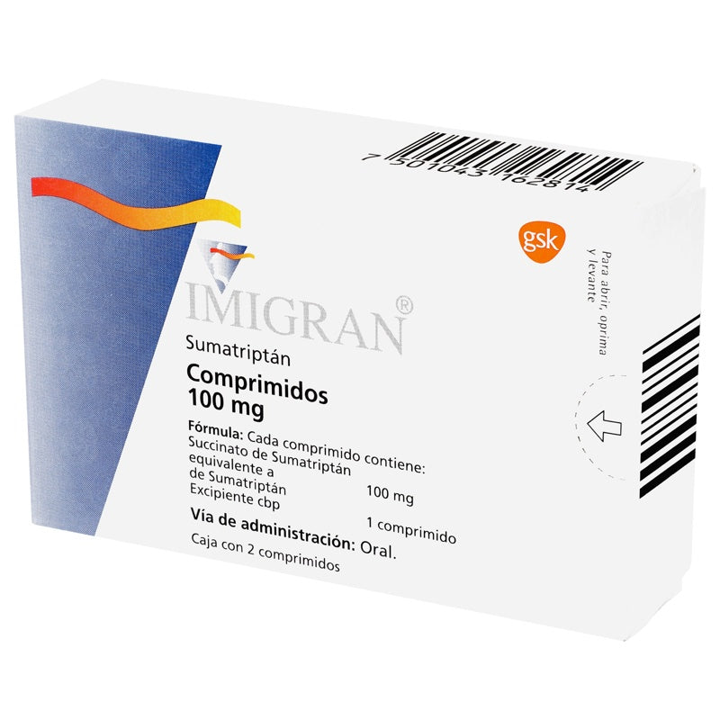 Imigran 100 Mg Con 2 Comprimidos
