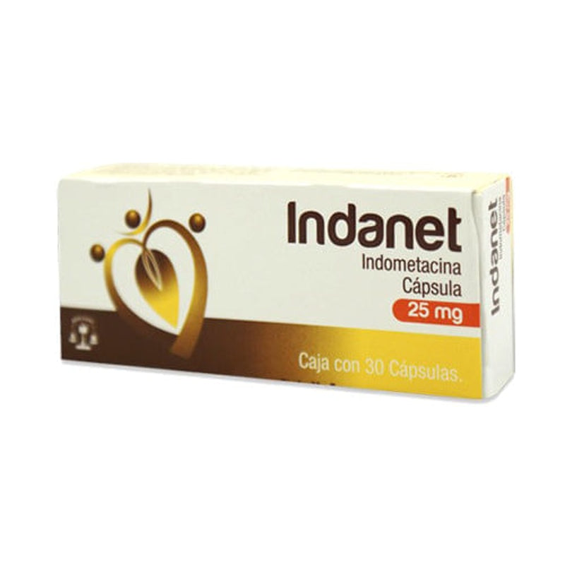 Indometacina 25 Mg Con 30 Capsulas Indanet