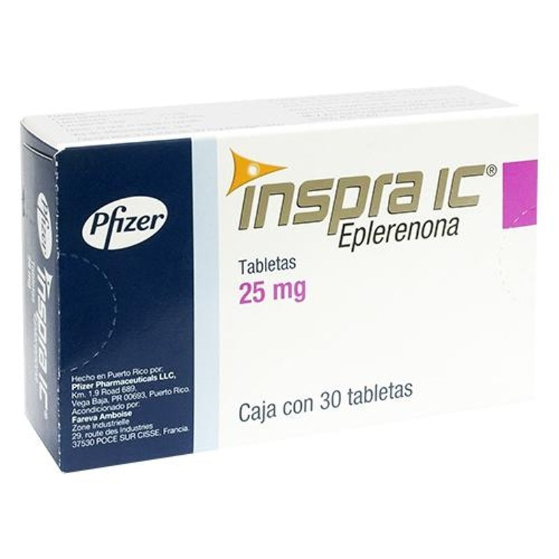 Inspra 1C 25 Mg Con 30 Tabletas