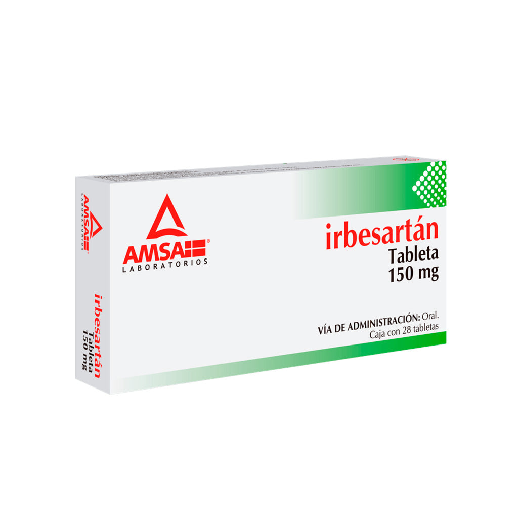 Irbesartan 150 Mg Con 28 Tabletas Amsa 7501349022492