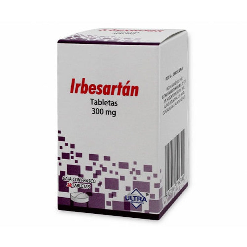 Irbesartan 300 Mg Con 28 Tabletas Avivia
