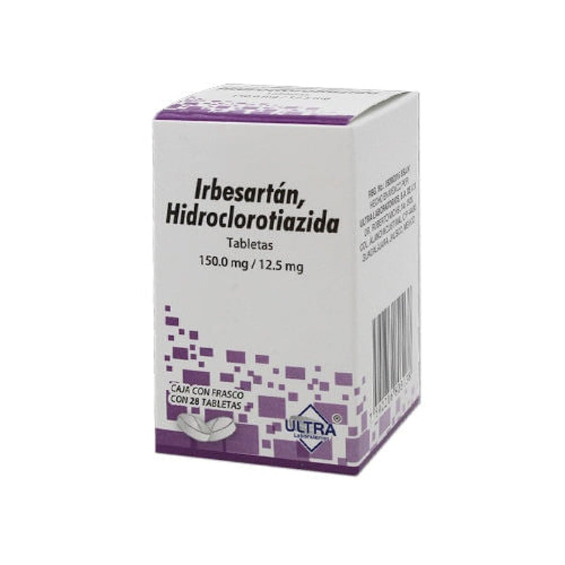 Irbesartan / Hidroclorotiazida 150 / 12.5 Mg Con 28 Tabletas Ultra