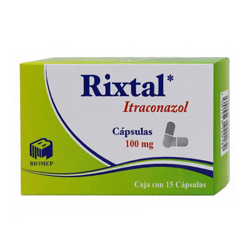 Itraconazol 100 Mg Con 15 Capsulas Rixtal