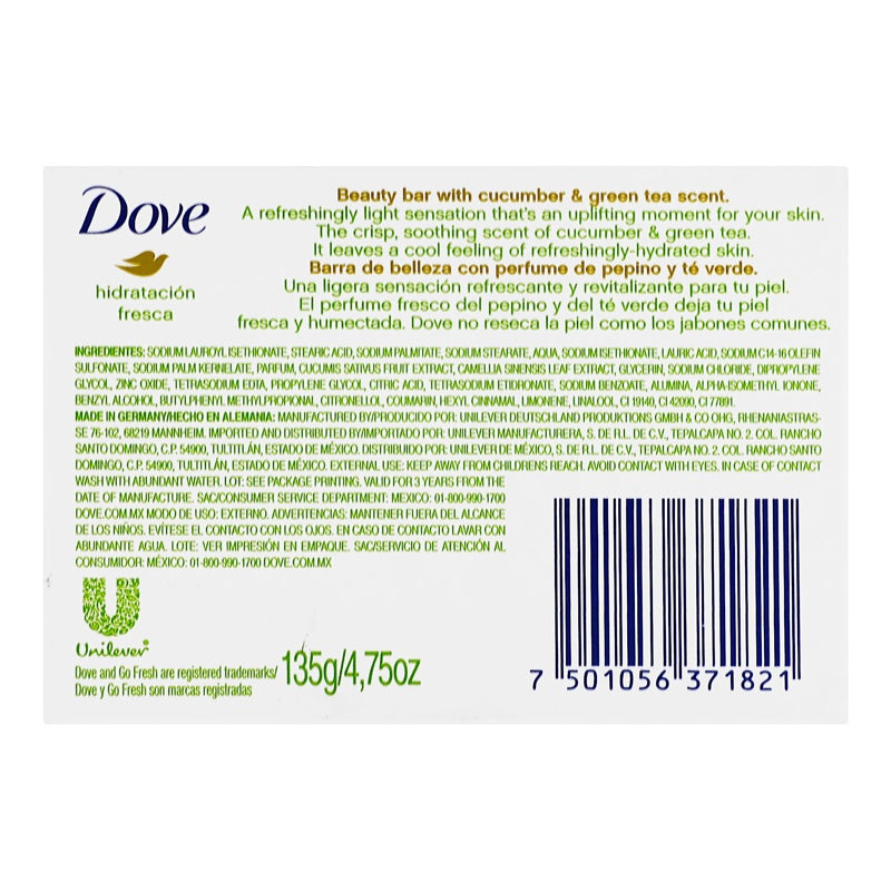 Jabón Dove Hidratacion Fresca 135 G 7501056371821 perfil 11