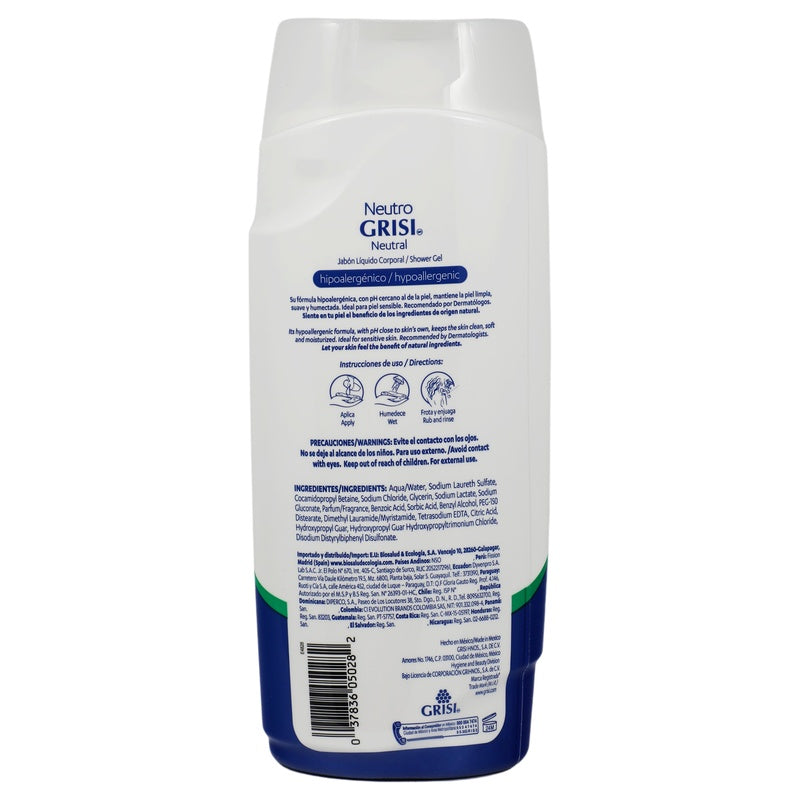 Jabón Grisi Neutro Shower Gel 450 Ml 37836050282 perfil 7