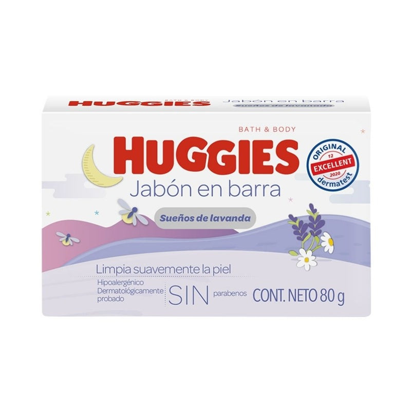 Jabón Huggies Relajante En Barra 80 G