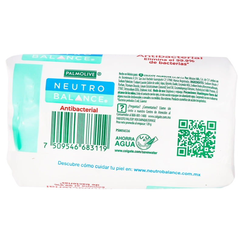 Jabón Palmolive Neutro Balance Antibacterial 120 Gr perfil 9