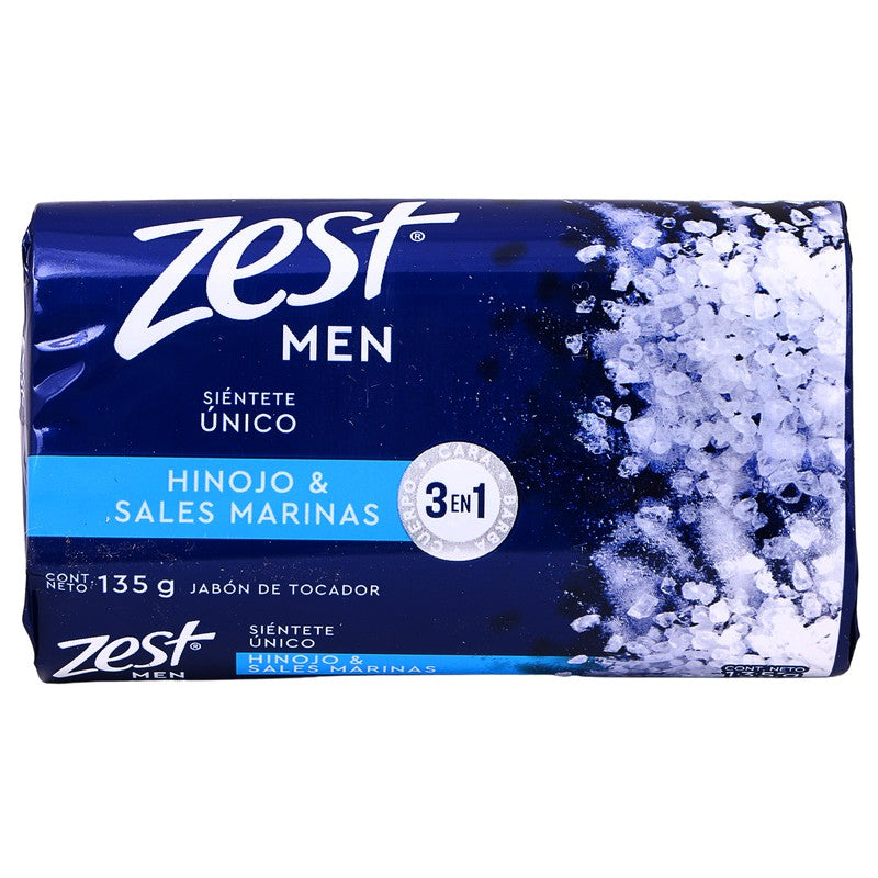 Jabón Zest Men Hinojo Sal Marina 130 Gr 7506306246096