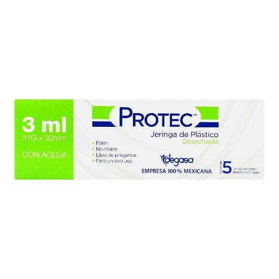 Jeringa De 3 Ml Protec Caja Con 5 7501048660506