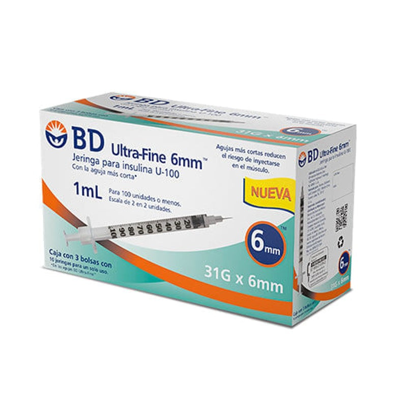Jeringa Desch Bd Ufine Insul 1 Ml 31X6Mm 30 Piezas