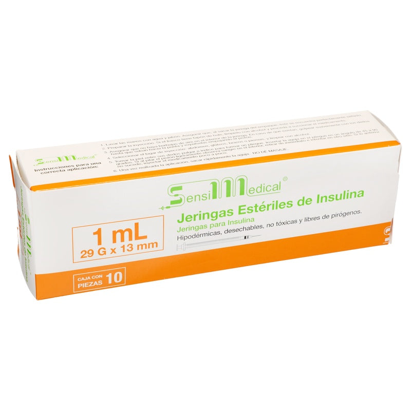 Jeringa Insulina 29X13Mm / 1 Mlsensimedical 10 Piezas 7506022306791