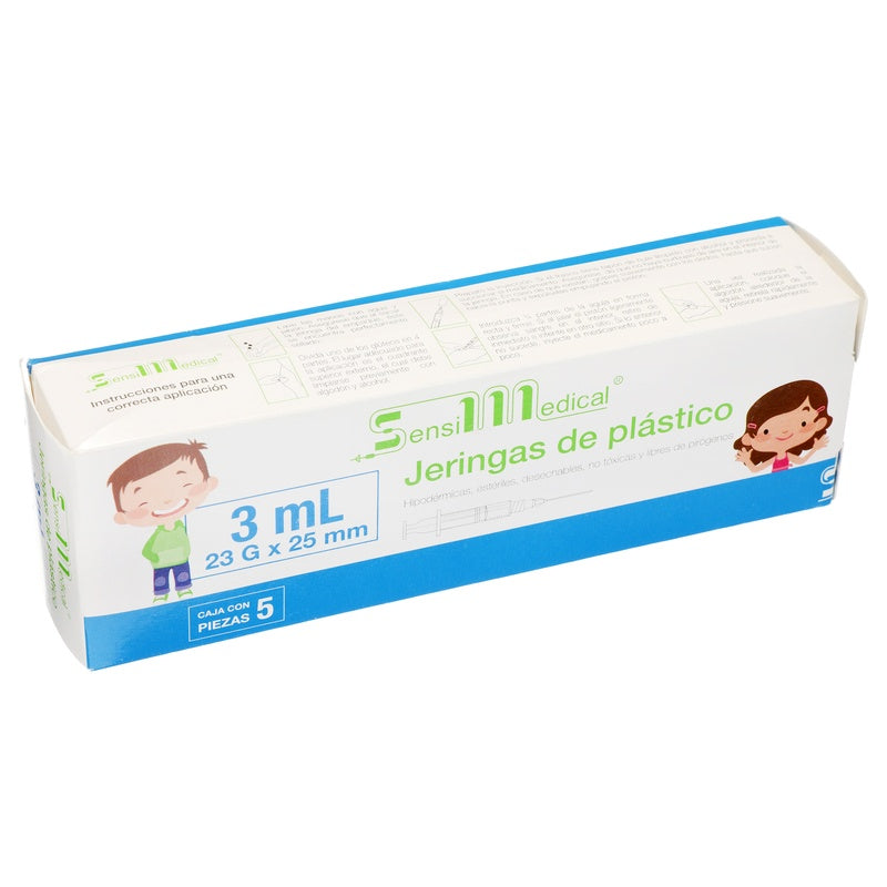 Jeringa Pediatrica 3 Ml Azul 23X25, 5 Piezas 7506022305480 perfil 3
