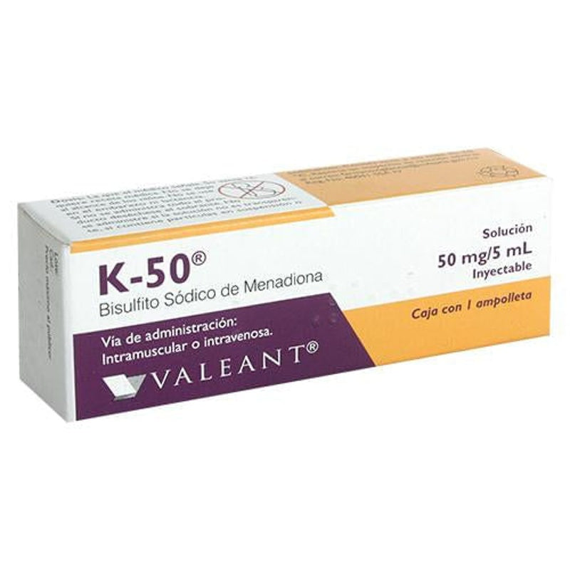 K 50 50 Mg / 5 Ml 5 Ml 1 Ampolletas