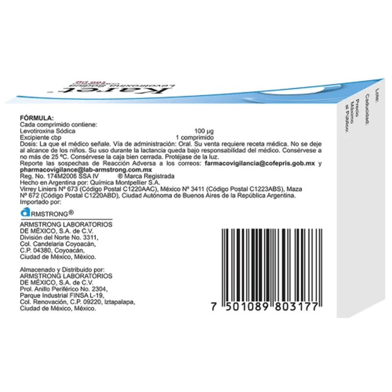 Karet 100 Mcg Con 50 Comprimidos