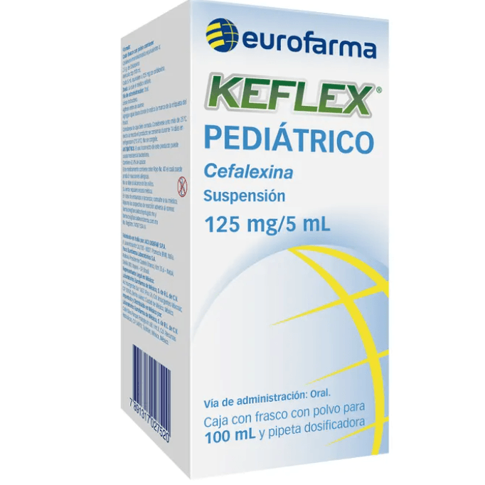 Keflex Pedií¡trico (Cefalexina) Solución 125Mg/5Ml 7891317027520