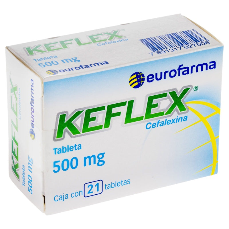 Keflex 500 Mg Con 21 Tabletas 7506
