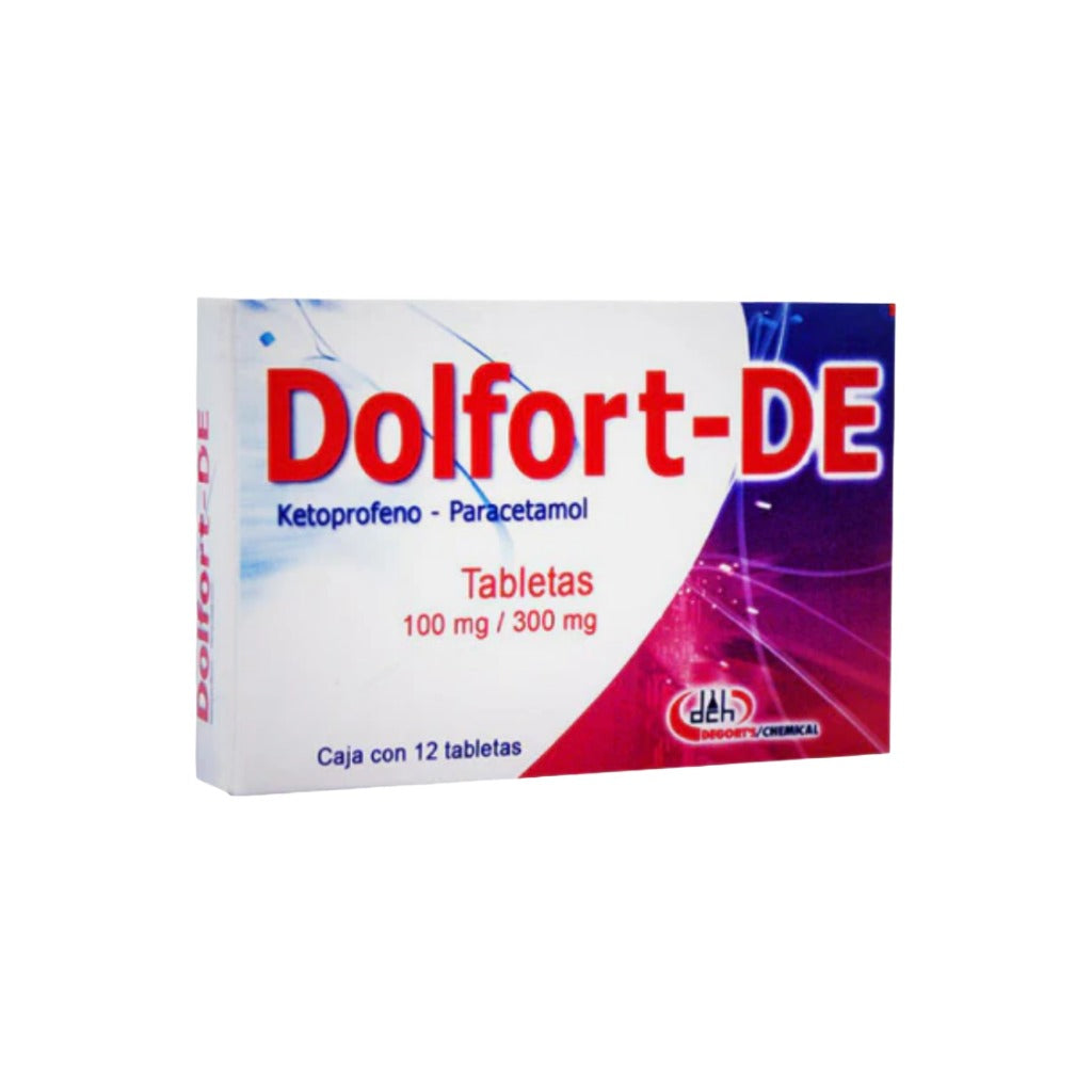 Ketoprofeno / Paracetamol 100 / 300 Mg Con 12 Tabletas Dolfort De 7501825301820