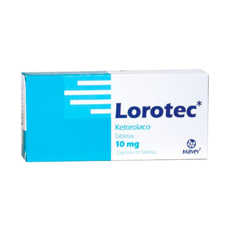 Ketorolaco 10 Mg Con 10 Tabletas Lorotec