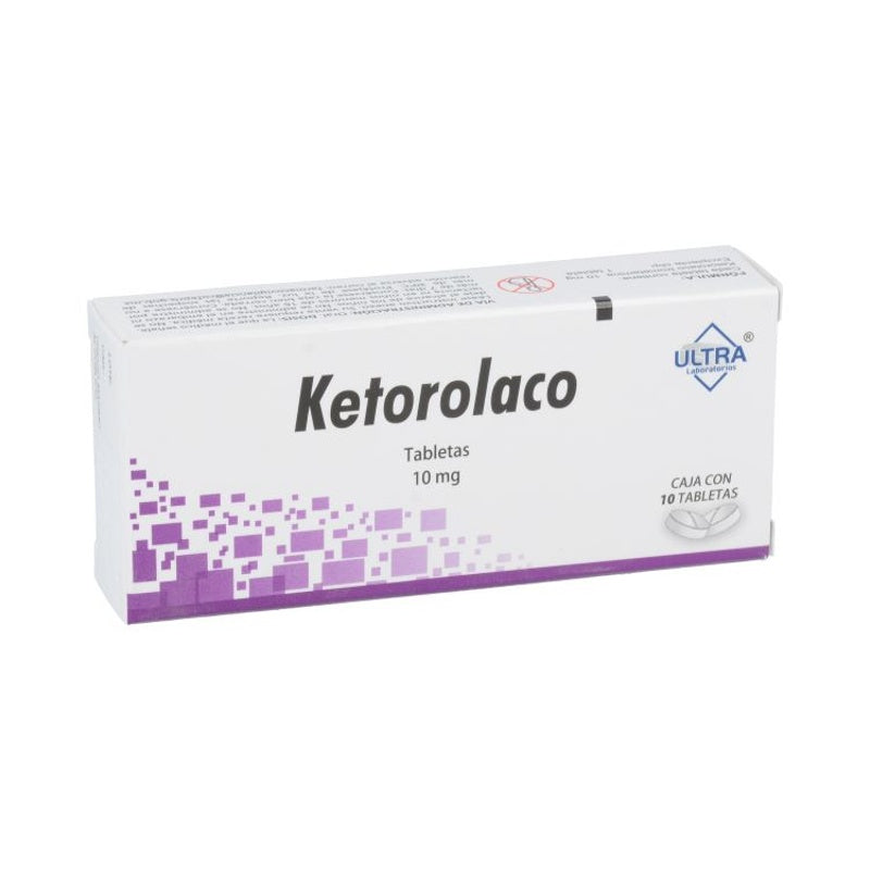 Ketorolaco 10 Mg Con 10 Tabletas Ultra