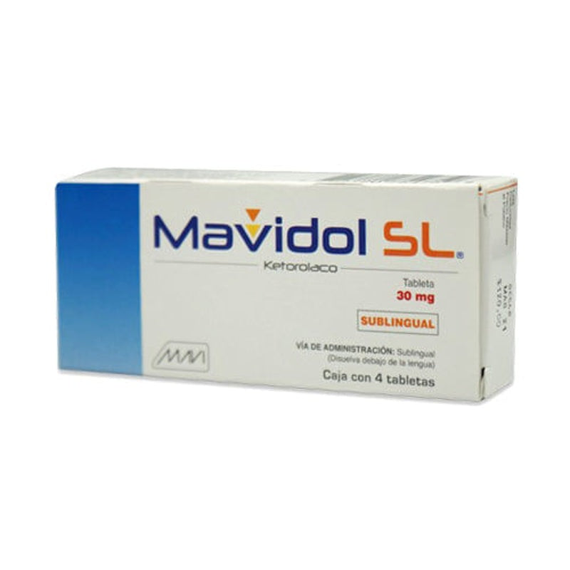 Ketorolaco 30 Mg Con 4 Tabletas Sub Mavidol Sl