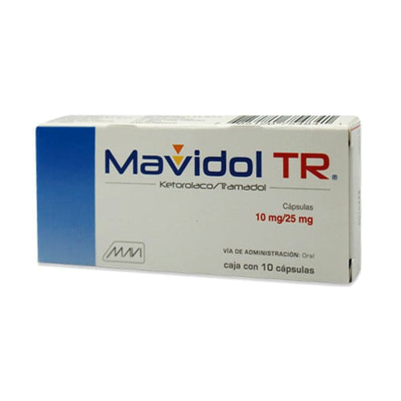 Ketorolaco / Tramadol 10 / 25 Mg Con 10 Capsulas Mavidol Tr