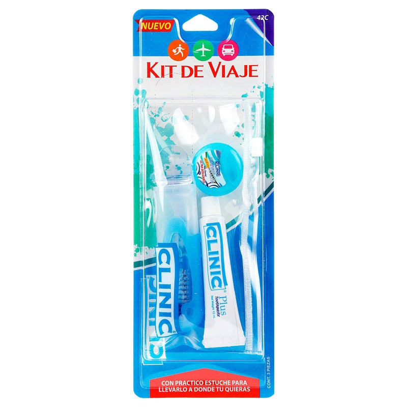 Kit Viaje Clinic Cepillo + Pasta + Hilo