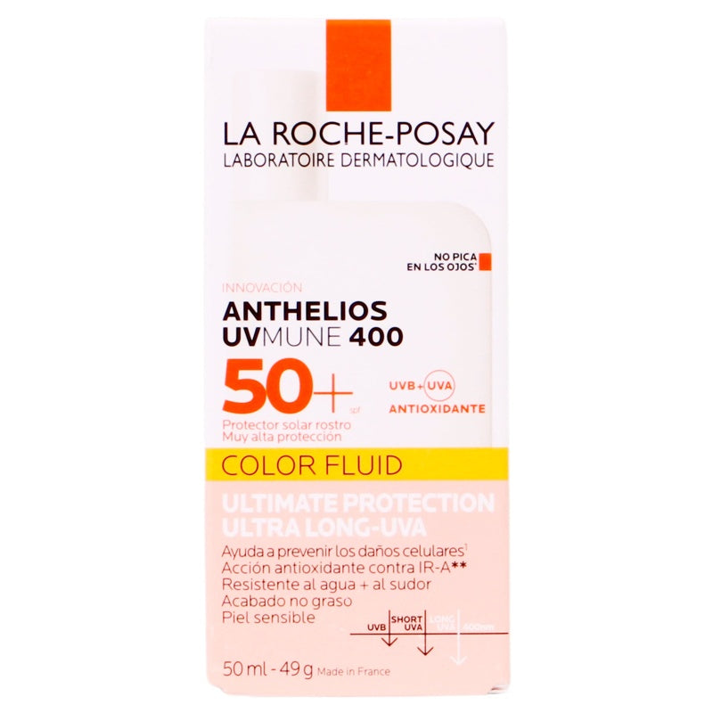 La Roche Bloqueador Solar Anthelios Uvmune 400Fps 50+Color Fluido 50 Ml