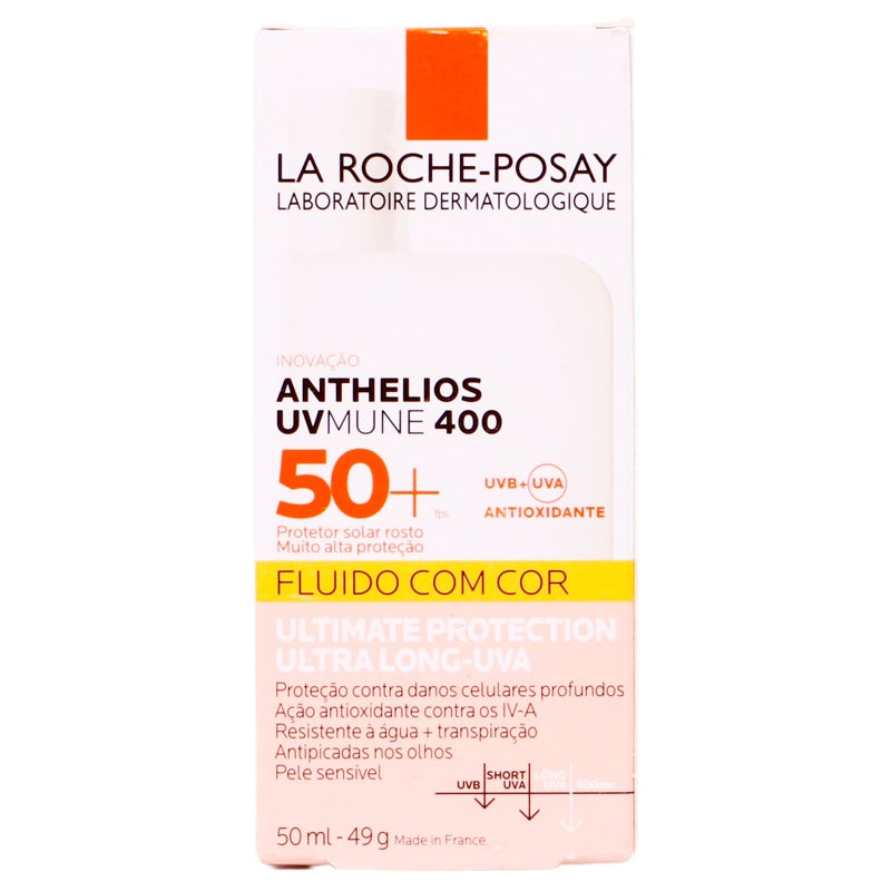 La Roche Bloqueador Solar Anthelios Uvmune 400Fps 50+Color Fluido 50 Ml