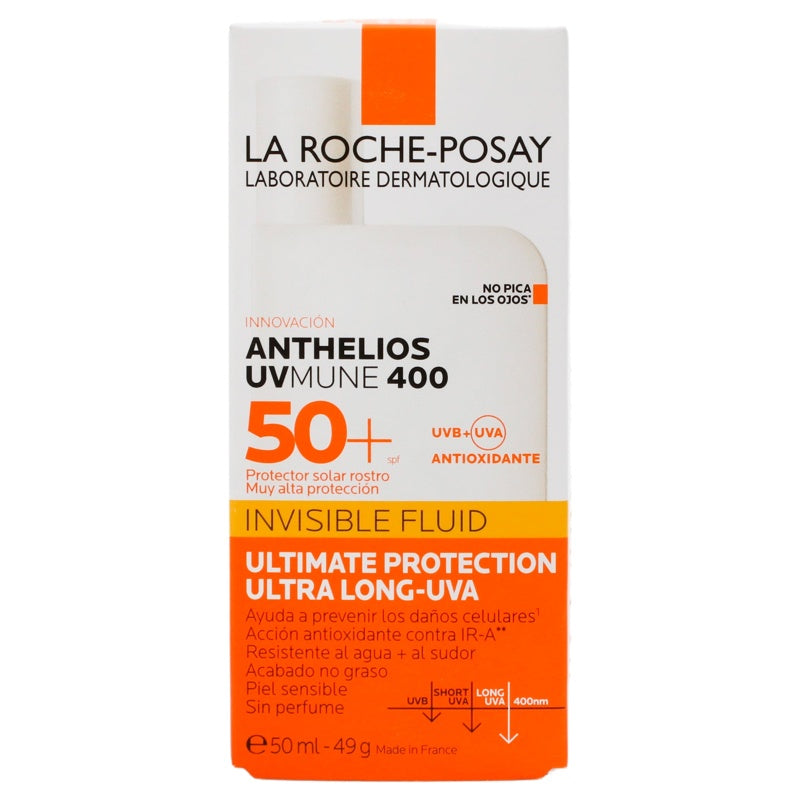 La Roche Bloqueador Solar Anthelios Uvmune 400Fps 50+ Invisible Fluido 50 Ml