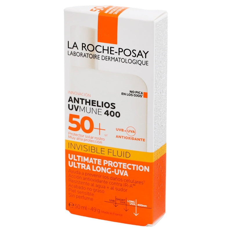 La Roche Bloqueador Solar Anthelios Uvmune 400Fps 50+ Invisible Fluido 50 Ml