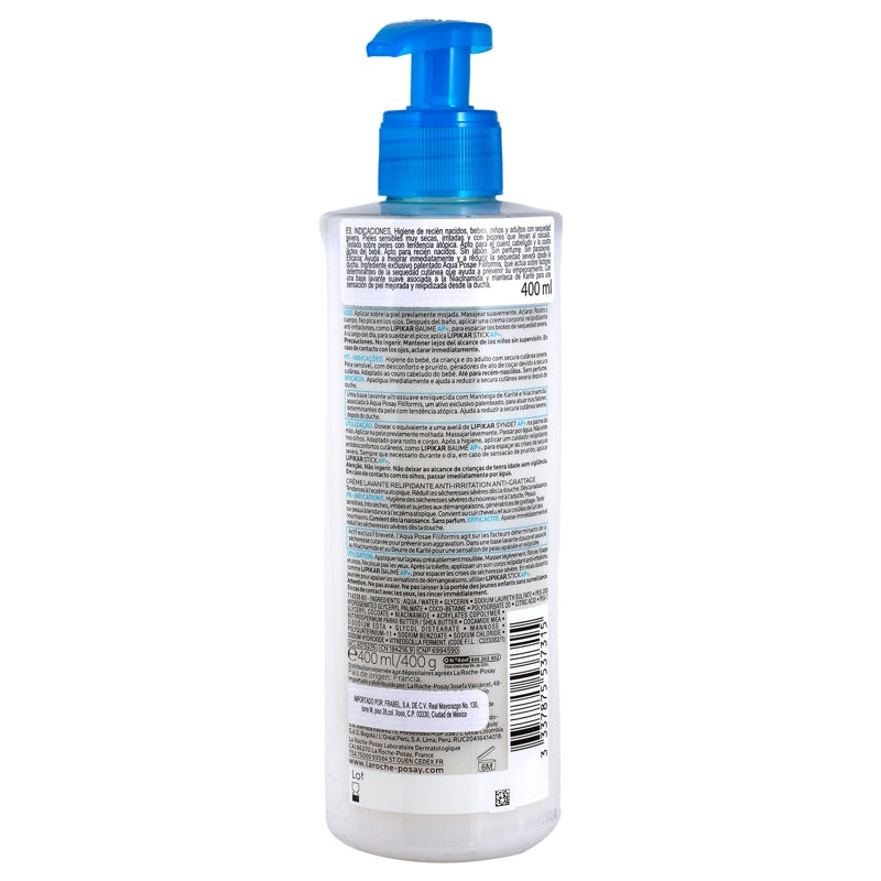 La Roche Crema Lipikar Gel Syndet Parasca400 Ml