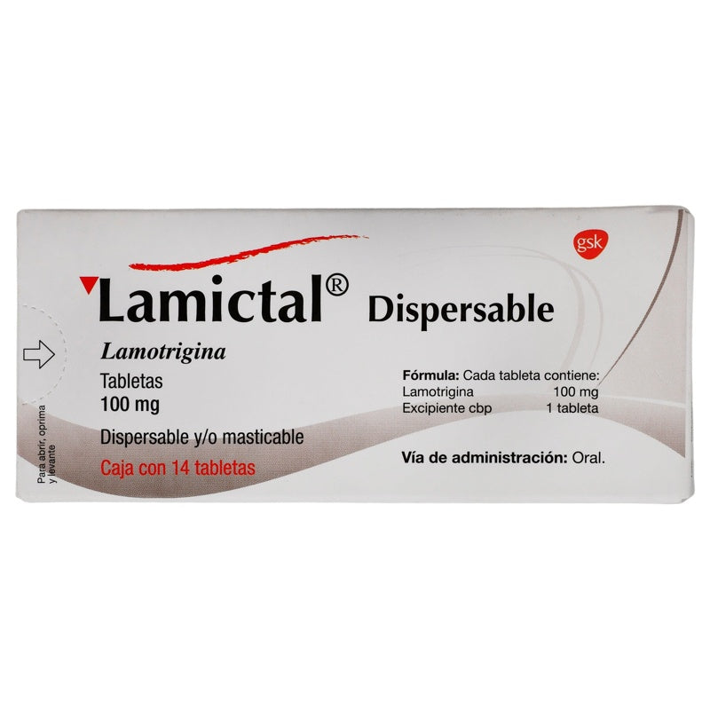 Lamictal 100 Mg Con 14 Tabletas Disper