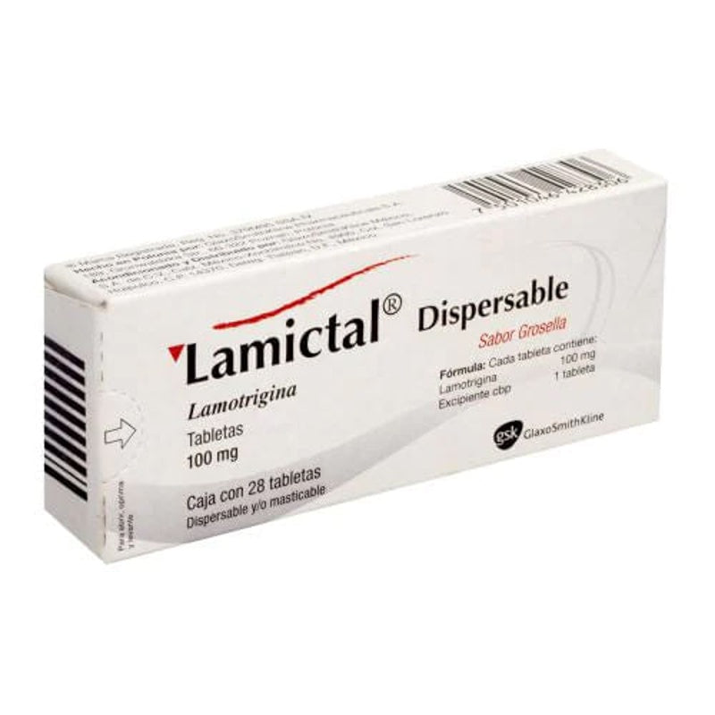 Lamictal 100 Mg Con 28 Tabletas Disper