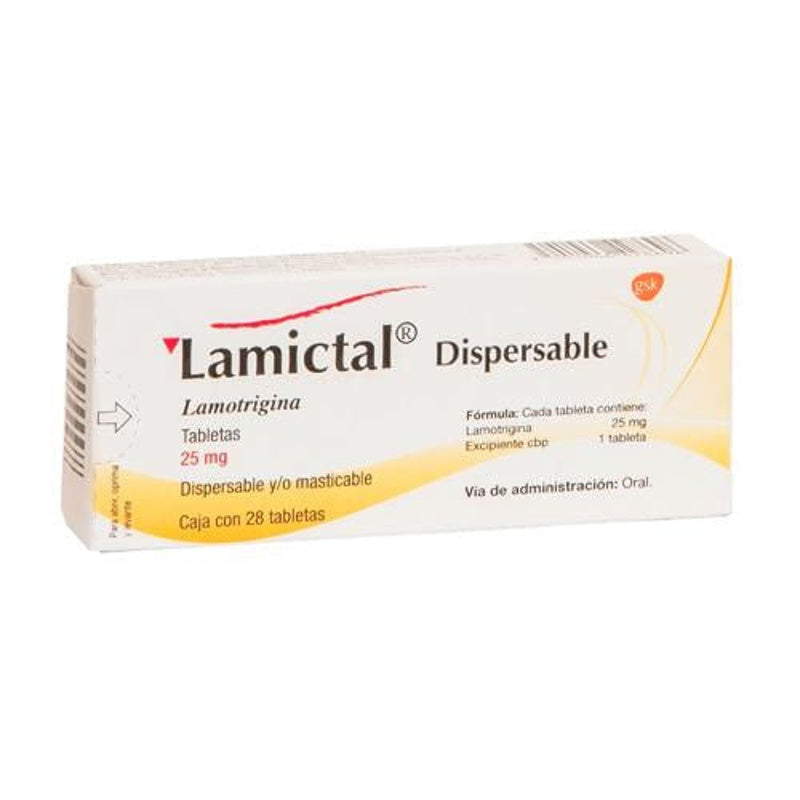 Lamictal 25 Mg Con 28 Tabletas Disper