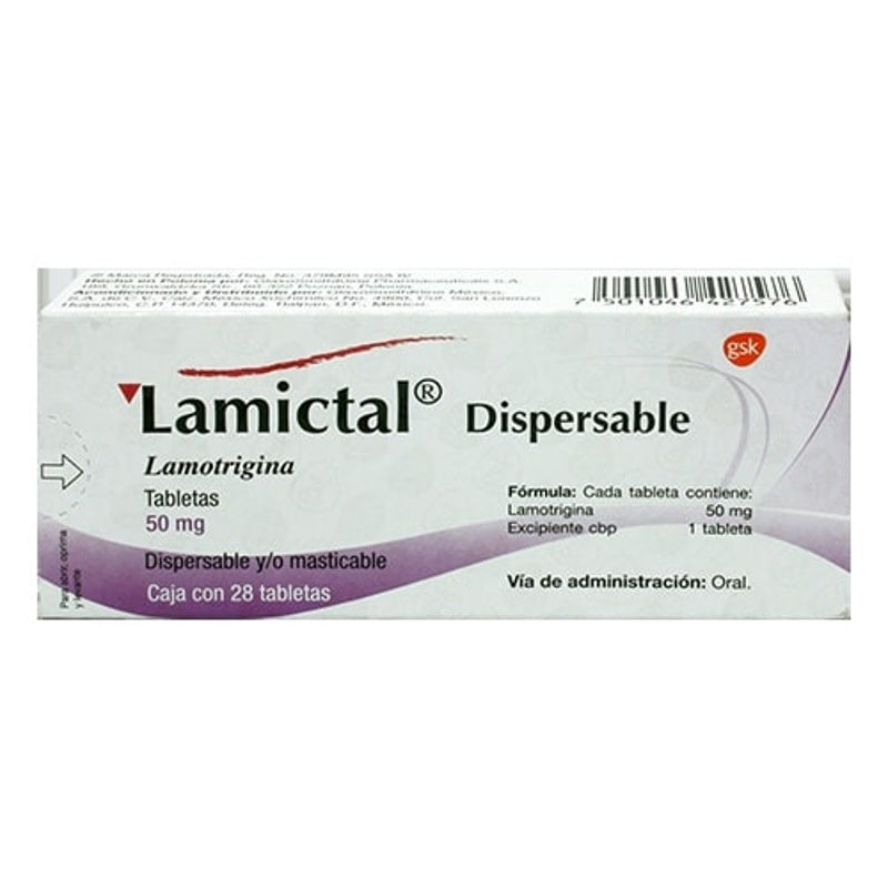 Lamictal 50 Mg Con 28 Tabletas Disp