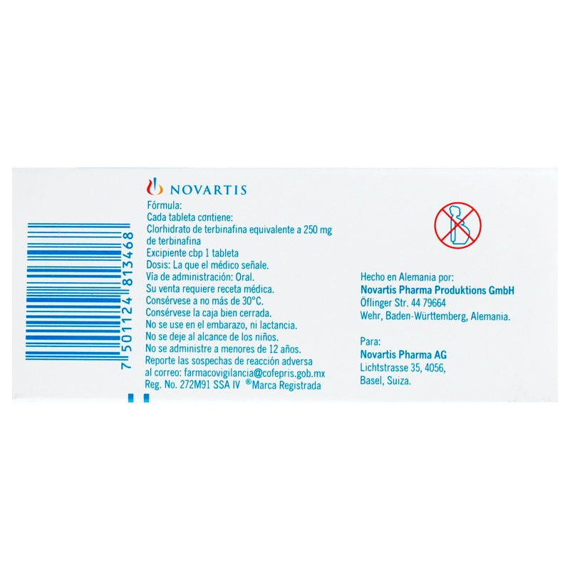 Lamisil 250 Mg Con 20 Comprimidos