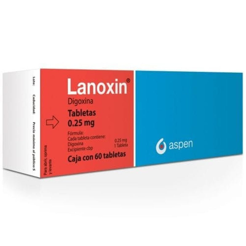 Lanoxin 0.25 Mg Con 60 Tabletas