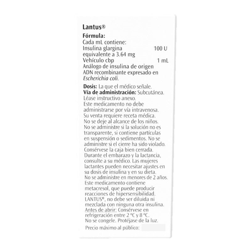 Lantus 100Ui / Ml 10 Ml Fa