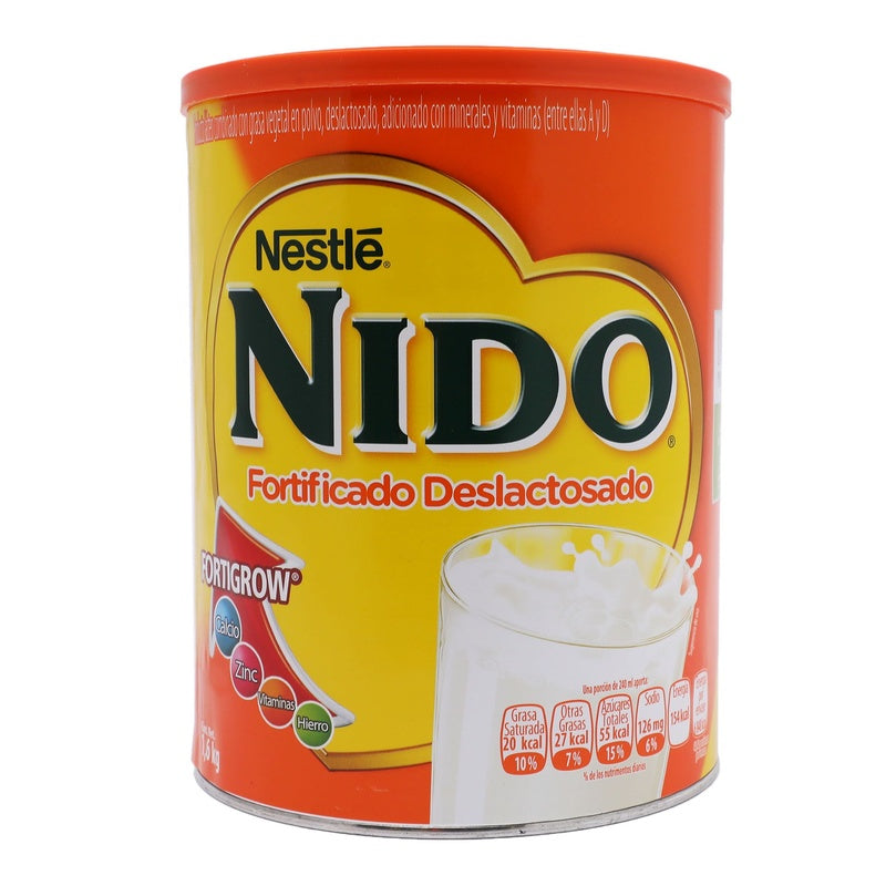Leche En Polvo Nido Deslactosada Lata Con 1600 G 7501059242258