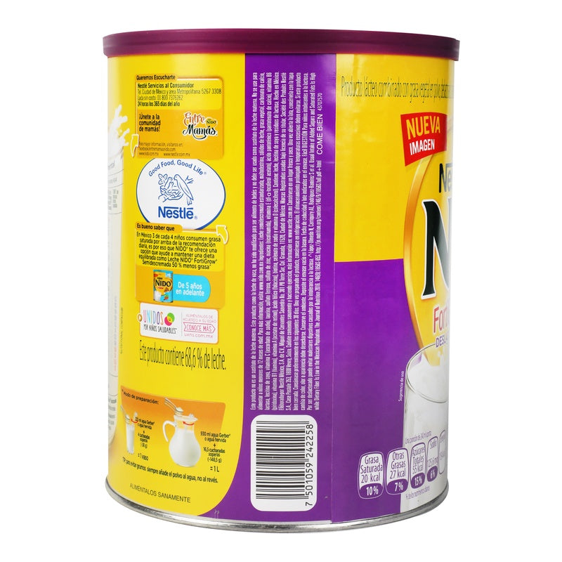 Leche En Polvo Nido Deslactosada Lata Con 1600 G 7501059242258 perfil 6