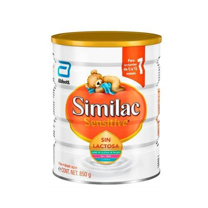 Leche En Polvo Similac Sensitive Sin Lactosa Lata Con 850 G