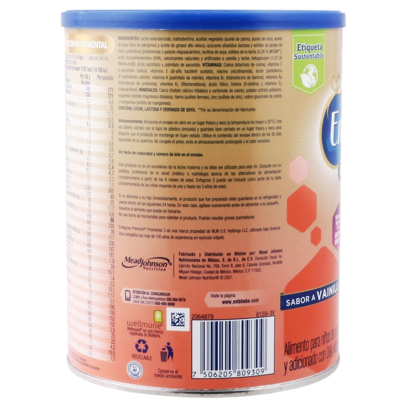 Leche Enfagrow 3 Premium Mfgm Vaini 800 G 7506205809309 perfil 4