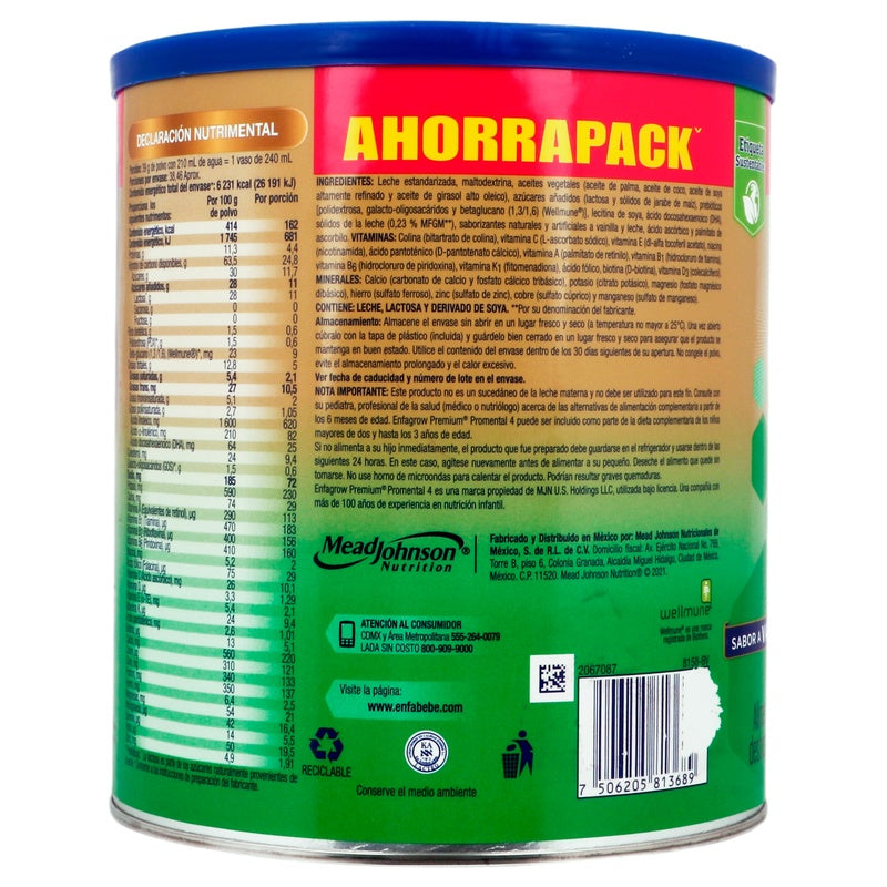 Leche Enfagrow 4 Premium Mfgm Vaini 1500 G 7506205813689