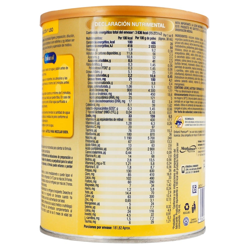 Leche Enfamil 1 Premium 0 A 6M 800 G Polvo
