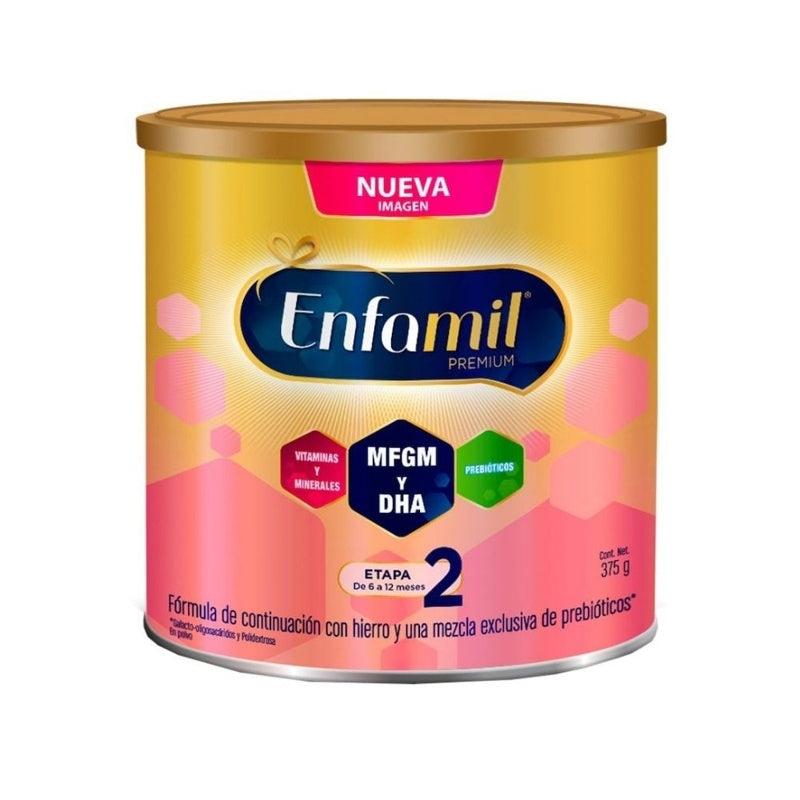 Leche Enfamil 2 Premium 6 A 12M 375 G Polvo