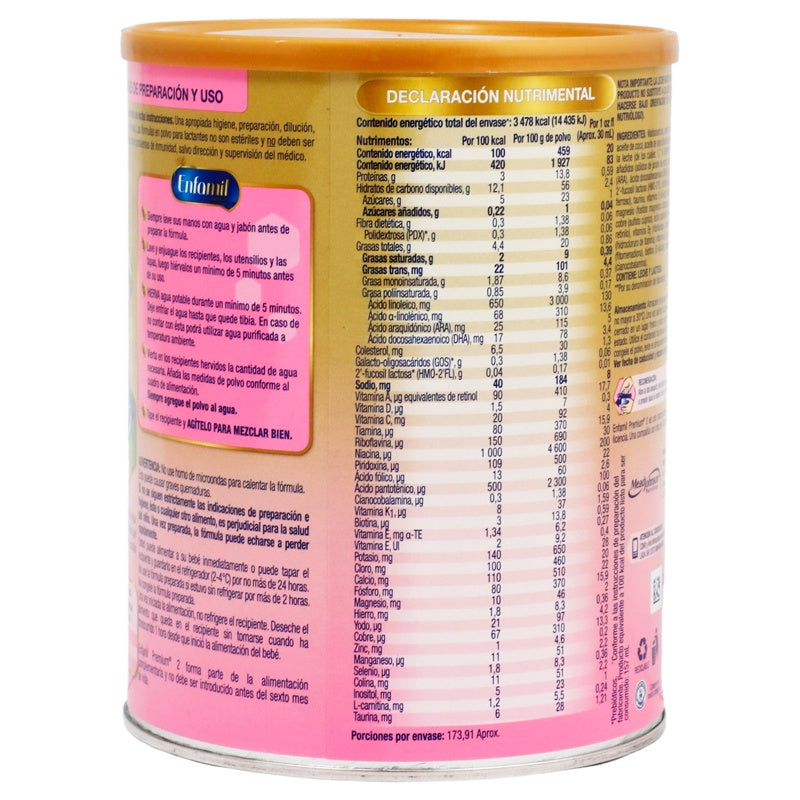 Leche Enfamil 2 Premium 6 A 12M 800 G Polvo